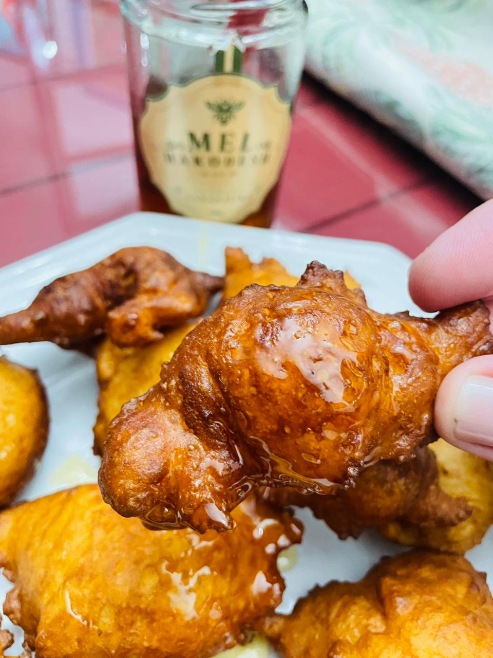 Buñuelo com Mel Hakodesh - Chef Luiz Borba
